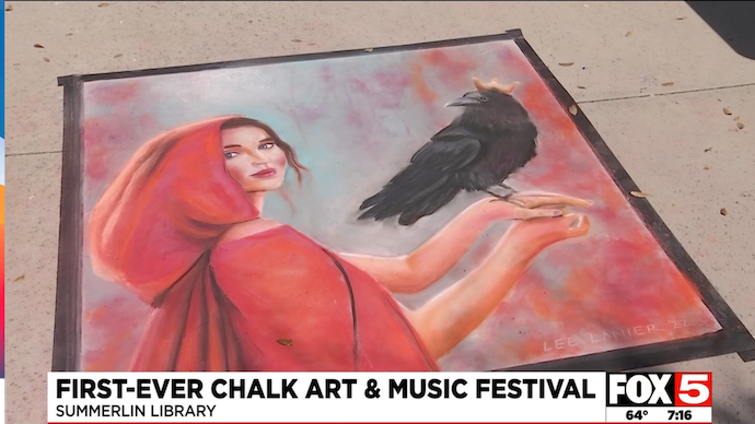 First-Ever Chalk Art & Music Festival Held at Summerlin Library 